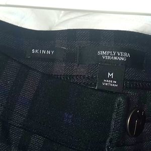 vera wang checkered skinny stretchy slacks